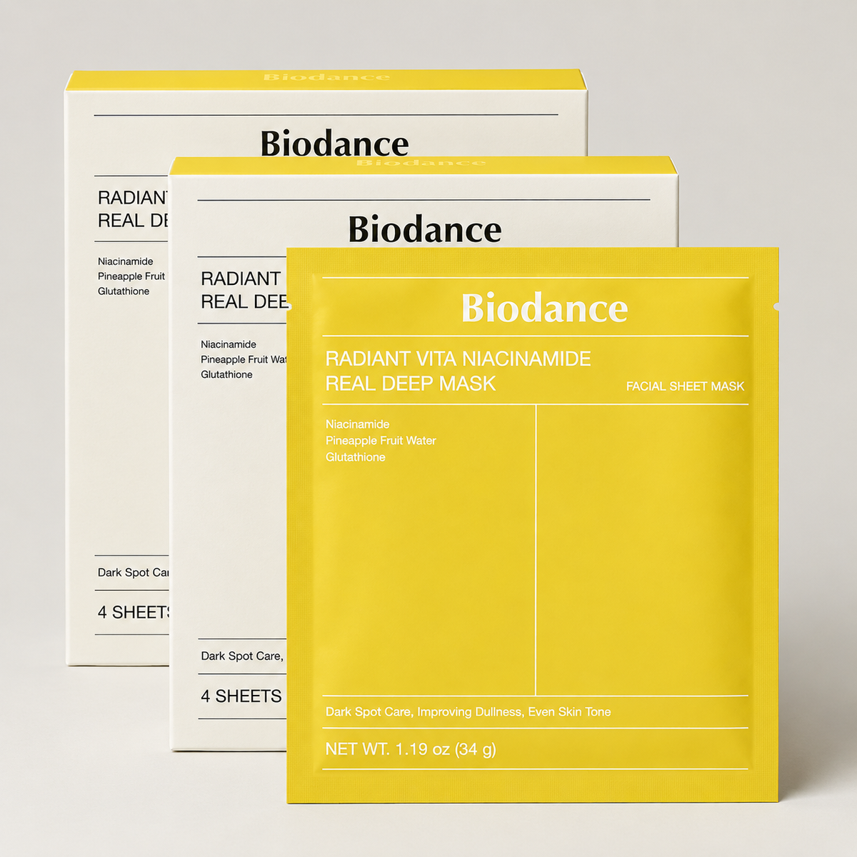 Biodance Radiant Vita Niacinamide Real Deep Mask (4pcs or 8pcs)